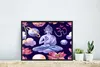 MuchoWow® MuchoWow® Gerahmtes Poster Buddha - Blau - Blumen Produktbild-Vorschau 5