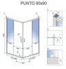 Sprchový Kout PUNTO Black 90x90 Náhled obrázku produktu 5
