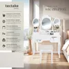 tectake® Schminktisch 90 x 40 x 145 cm Produktbild-Vorschau 2