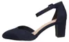 Tamaris Damen Pumps Fesselriemen Blockabsatz samtige Haptik Produktbild-Vorschau 9