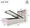 okwish LED Čalouněná postel 90x200 cm, jednolůžko s USB, Náhled obrázku produktu 7