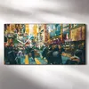 Wandbild Leinwand Bilder Wanduhr 60x30 Architektur Menschen Produktbild-Vorschau 2