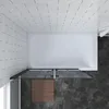 Badewannenaufsatz ohne bohren Schwarz matt Kariert 120 x Produktbild-Vorschau 4