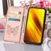 Xiaomi Poco X3 NFC Case, Butterfly Relief Flip Leather Case Voir les images du produit 5