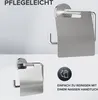 Toilettenpapierhalter Edelstahl silber mit Deckel und Produktbild-Vorschau 4