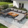 Gartenmöbel Set 7-8 Personen - 6-teilige Gartenlounge Produktbild-Vorschau 7