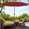 Sonnenschirm 3,5m rund bordeaux Garten Balkon knickbar mit Produktbild-Vorschau 5