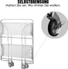 Edelstahl Servierwagen 2 Ebenen 68×40×80 cm – Rollwagen Produktbild-Vorschau 8