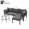 Flieks Gartenlounge-Set 4 Personen, Balkonmöbel Gartenmöbel Produktbild-Vorschau 4