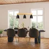 ZMH Pendelleuchte  Schwarz 3 Flammig  Esstisch Holz Produktbild-Vorschau 4