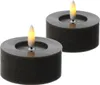 LED Maxi Teelichter LINA - Rustik-Optik - Echtwachs - Timer Produktbild-Vorschau 2