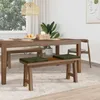 vidaXL Bankkissen 2 stk. Plüschcord Grün Tiefe 35 cm Produktbild-Vorschau 3