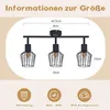ZMH Deckenlampe Schwarz 3 Flamming E14 Deckenstrahler Produktbild-Vorschau 6