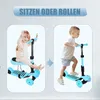 2-in-1 Kinder Roller Scooter mit Abnehmbarem Sitz Produktbild-Vorschau 2