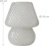 Relaxdays Tischlampe, Pilz Design, Glas, E27, Produktbild-Vorschau 4