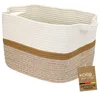 Aufbewahrungskorb mit verlängerten Griffen, HMF 39011-36CM-80, 36 x 30 x 25 cm, Weiß-Braun Produktbild-Vorschau
