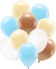 10 stuks ballonnen, diameter 30 cm, "Uni Pastel" | Bruine Productafbeelding-voorbeeld 1