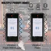 Two restaurant pagers are displayed in front of blurred background of people in a restaurant setting. Produktbild-Vorschau