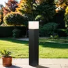 Hliníkové světlo E27 IP44 50 cm vysoké černé bílé hranaté Náhled obrázku produktu 1