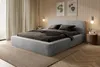 FEDVE Polsterbett MUMMO aus Velours 140x200 cm, Grau Produktbild-Vorschau 2