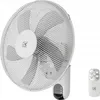 A white wall-mounted fan with a remote control. Podgląd zdjęcia produktu