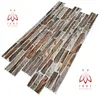 Several panels of faux stone and wood wall cladding are arranged diagonally on a white background. Produktbild-Vorschau