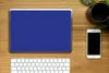 MuchoWow® Laptop Aufkleber Sticker Cover Blau - Einfarbig - Produktbild-Vorschau 2