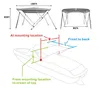 3 Stangen Bimini Top Deluxe Alu 155-169cm Breite Höhe 117cm Produktbild-Vorschau 3