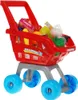 A toy shopping cart filled with toy groceries. Voir les images du produit