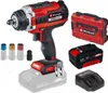 A collection of power tool accessories including an impact wrench, battery, charger, socket set, and a storage case, all displayed against a white background. Produktbild-Vorschau