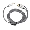 A black and white braided audio cable with gold-plated connectors. Náhled obrázku produktu