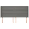 Kopfteil mit Ohren Dunkelgrau 163x16x118/128 cm Stoff Produktbild-Vorschau 3