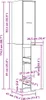 vidaXL Apothekerschrank Artisan-Eiche 30x41x174,5 cm Produktbild-Vorschau 7