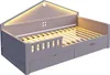 Detská posteľ Merax House Bed 90 x 200 cm s LED osvetlením Náhľad obrázku produktu 3