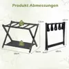 COSTWAY 2er pack Kofferständer Klappbar, Gepäckablage aus Produktbild-Vorschau 3