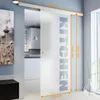 Glasschiebetür mit Schriftzug KITCHEN mit Maßangaben zu Höhe und Breite Produktbild-Vorschau