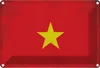 vianmo Blechschild 12x18 cm Vietnam Vintage Flagge Fahne Produktbild-Vorschau 1