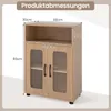 Mobiletto da bagno COSTWAY, mobiletto da bagno con 2 ante e Anteprima dell’immagine prodotto 3