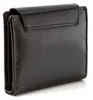 Schwarz kleine Damen Lederbrieftasche, Damen Leder Produktbild-Vorschau 4
