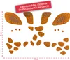 Oblique Unique Giraffe Gesicht Sticker Set Tiergesicht Produktbild-Vorschau 2