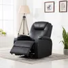 masážne hojdacie kreslo vidaXL Black Imitation Leather Náhľad obrázku produktu 2