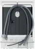 The back of a white dishwasher showing the power cord and hoses. Voir les images du produit