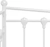 Close-up of a white metal bed frame. Produktbild-Vorschau