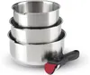 Qulinart Grillpfannenset aus Edelstahl, abnehmbarer Griff - Produktbild-Vorschau 1