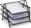 Relaxdays Dokumentenablage aus Metall, Briefablage 3 Produktbild-Vorschau 1