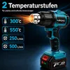 AJIEQAQ Akku Heißluftpistole 21V, Heißluftgebläse 500W, Produktbild-Vorschau 2