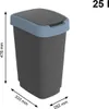 Rotho 2er-set Abfalleimer 25lL Twist - Swingeimer 40,1 x Produktbild-Vorschau 2