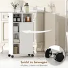 HOMCOM Badezimmerschrank Schmal mit 4 Rollen 3 Schubladen 5 Produktbild-Vorschau 6