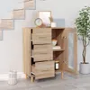 vidaXL Kredens dąb sonoma 69,5x34x90 cm Materiał Podgląd zdjęcia produktu 3