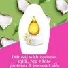 Marketing image for a hair product featuring coconut ingredients. Náhled obrázku produktu